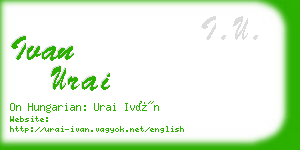 ivan urai business card